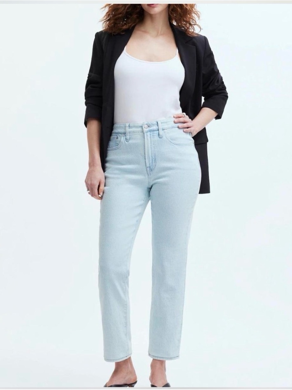 Madewell NWT Women's Jeans curvy perfect vintage jeans in Light Blue